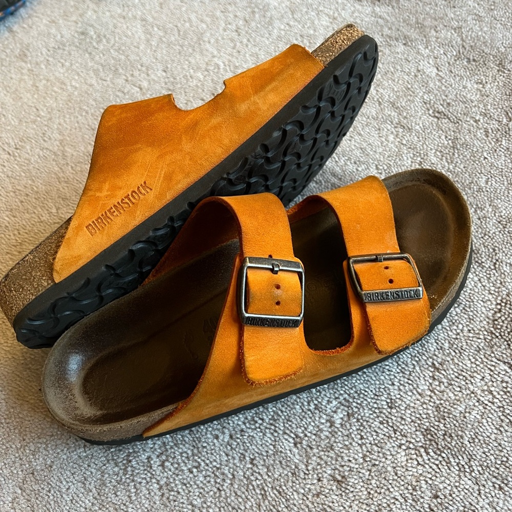 Birkenstocks - orange leather size EU 40